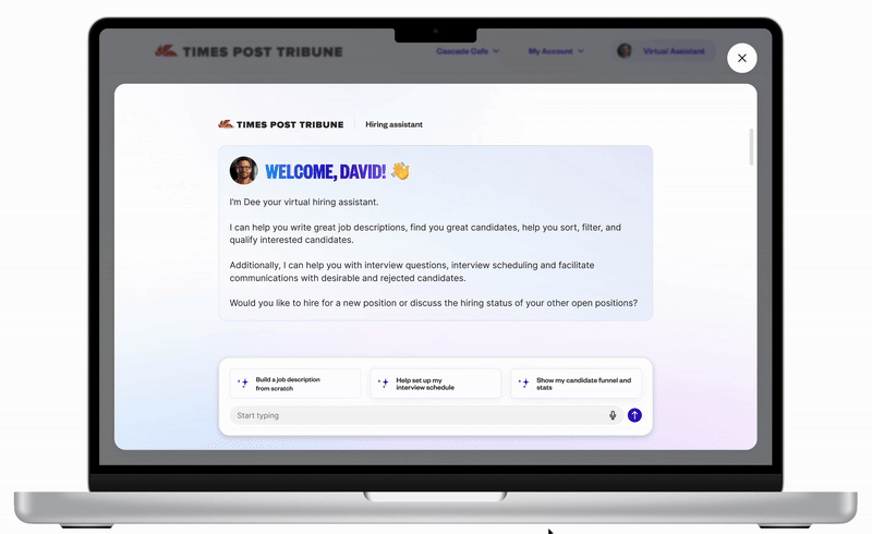 AI Hiring Assistant product overview