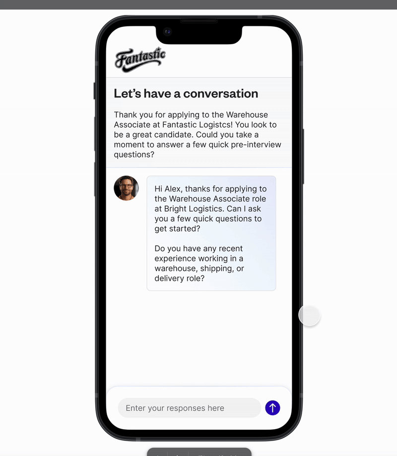 AI Candidate Screening Chat